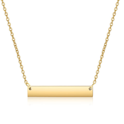 Gold Horizontal bar necklace