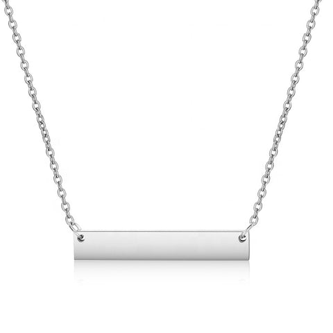 Silver Horizontal bar necklace