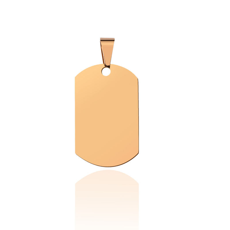 Dog tag rose gold hotsell