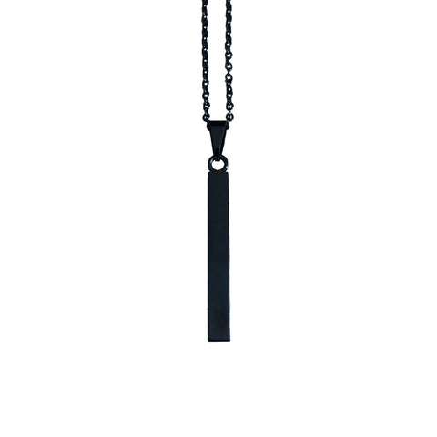 Black Vertical  Bar Necklace