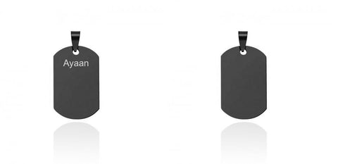 Black Dog Tag Necklace