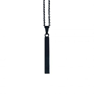 Black Vertical  Bar Necklace
