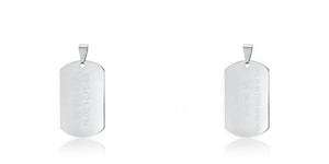 Silver Dog Tag Necklace