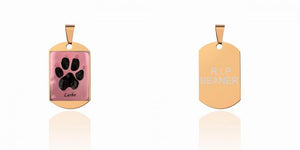 Rose Gold Dog Tag Necklace