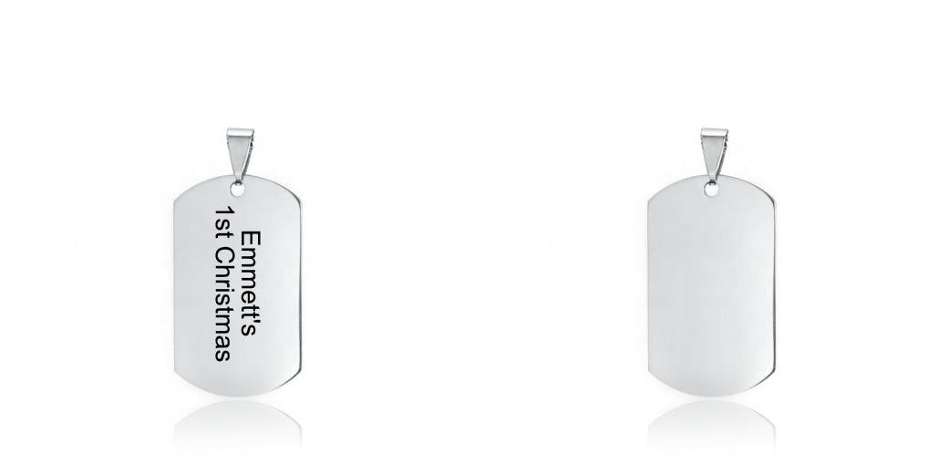 Silver Dog Tag Necklace