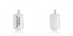 Silver Dog Tag Necklace
