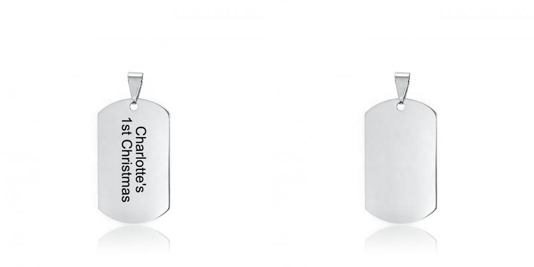 Silver Dog Tag Necklace