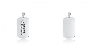 Silver Dog Tag Necklace