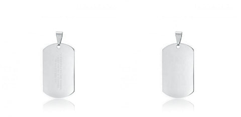 Silver Dog Tag Necklace