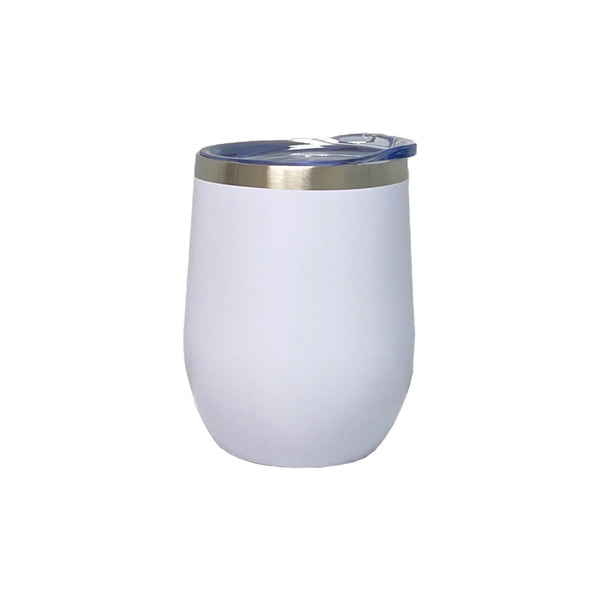 White 12 Oz wine tumbler