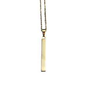 Gold Vertical Bar Necklace