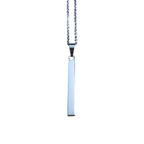 Silver Horizontal Bar Necklace