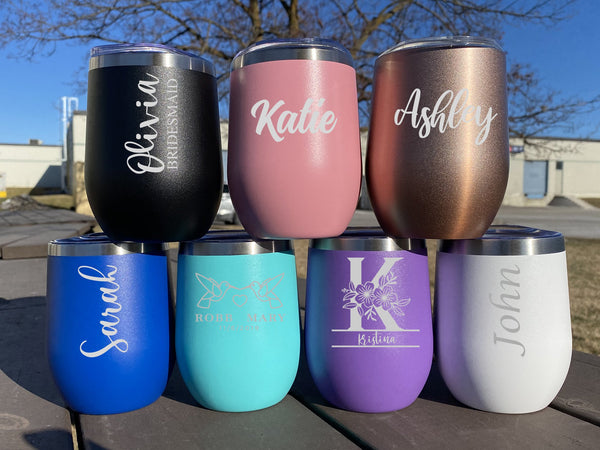 Pink 12 Oz wine tumbler