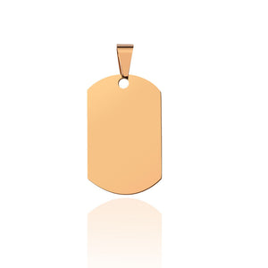 Rose Gold Dog Tag Necklace