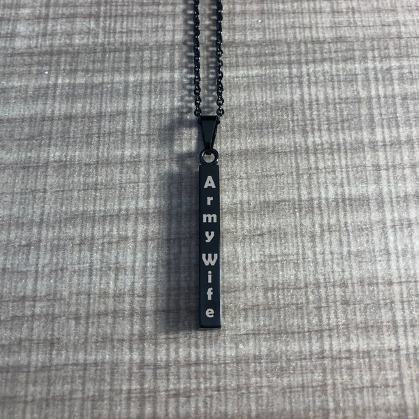 Gold Vertical Bar Necklace
